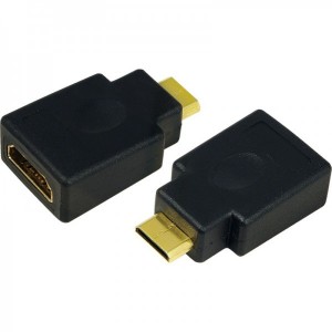 Logilink 1x HDMI Female - 1x miniHDMI Male, negru