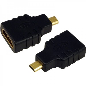Logilink 1x HDMI Female - 1x microHDMI Male, v1.4, negru