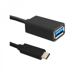 Qoltec 1x USB Tip-C Male - USB 3.0 Female, 0.2m