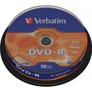 VERBATIM DVD-R 16x silver 10er-SP - 43523