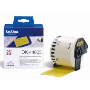 Imprimanta BROTHER Endlos-Etiketten Papier gelb - DK44605